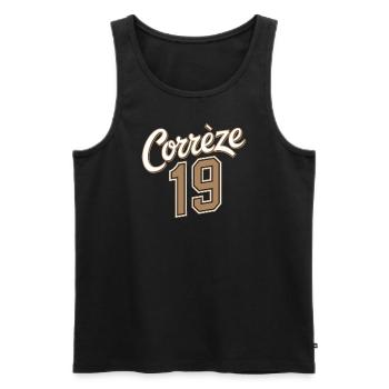 Corrèze 19 - Débardeur bio Premium Homme - noir - Devant - Michal (187cm)