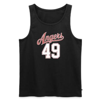 Angers 49 - Débardeur bio Premium Homme - noir - Devant - Michal (187cm)