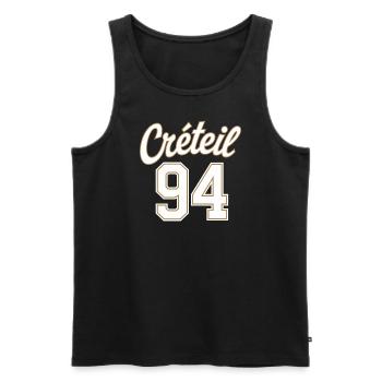 Créteil 94 - Débardeur bio Premium Homme - noir - Devant - Michal (187cm)