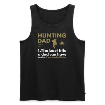 Hunter Dad Definition Hunting - Men's Premium Organic Tank Top - black - Front - AI Model Male 178 light (178cm)