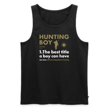 Hunter Boy Definition Hunting - Men's Premium Organic Tank Top - black - Front - Michal (187cm)