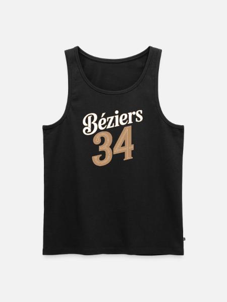 Béziers 34 - Débardeur bio Premium Homme - noir
