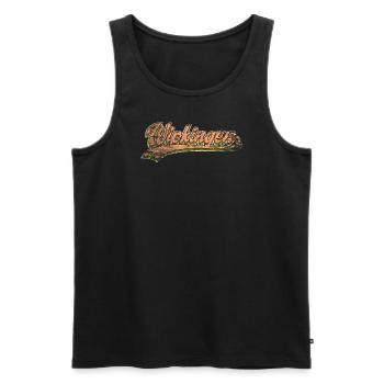Viking Lettering Retro - Men's Premium Organic Tank Top - black - Front - AI Model Male 178 light (178cm)