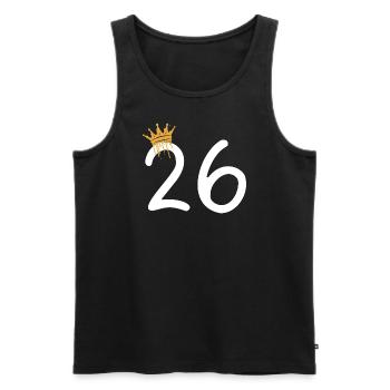 26 - Männer Premium Bio Tank Top - Schwarz - Vorne - Michal (187cm)