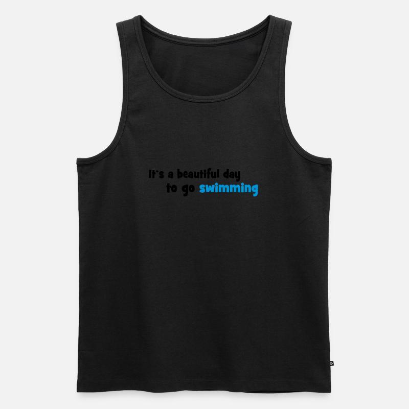 schwimmen - Männer Premium Bio Tank Top - Schwarz
