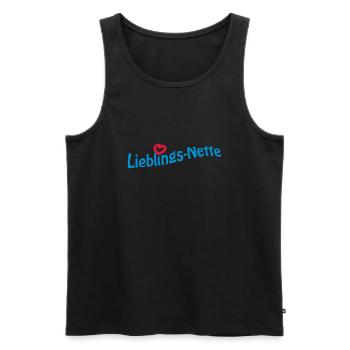 Lieblingsneffe - Männer Premium Bio Tank Top - Schwarz - Vorne - AI Model Male 178 light (178cm)