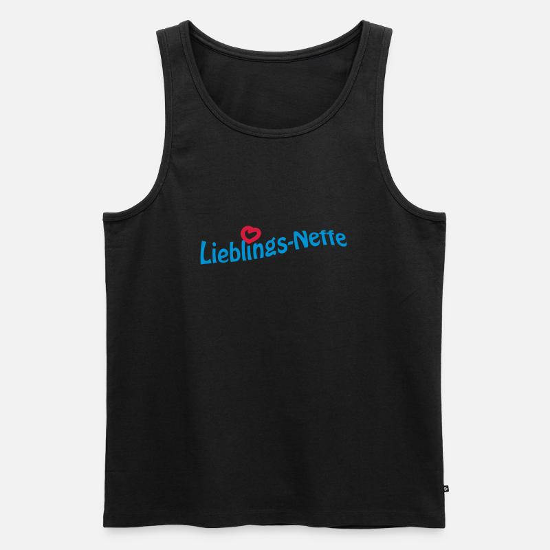 Lieblingsneffe - Männer Premium Bio Tank Top - Schwarz