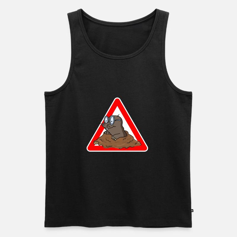 Maulwurf - Männer Premium Bio Tank Top - Schwarz