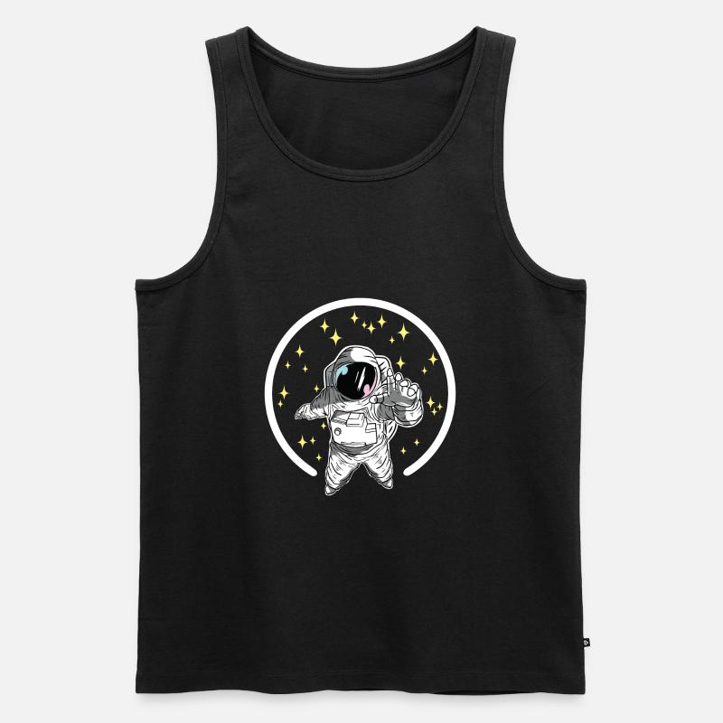 Astronaut Raumfahrt - Männer Premium Bio Tank Top - Schwarz