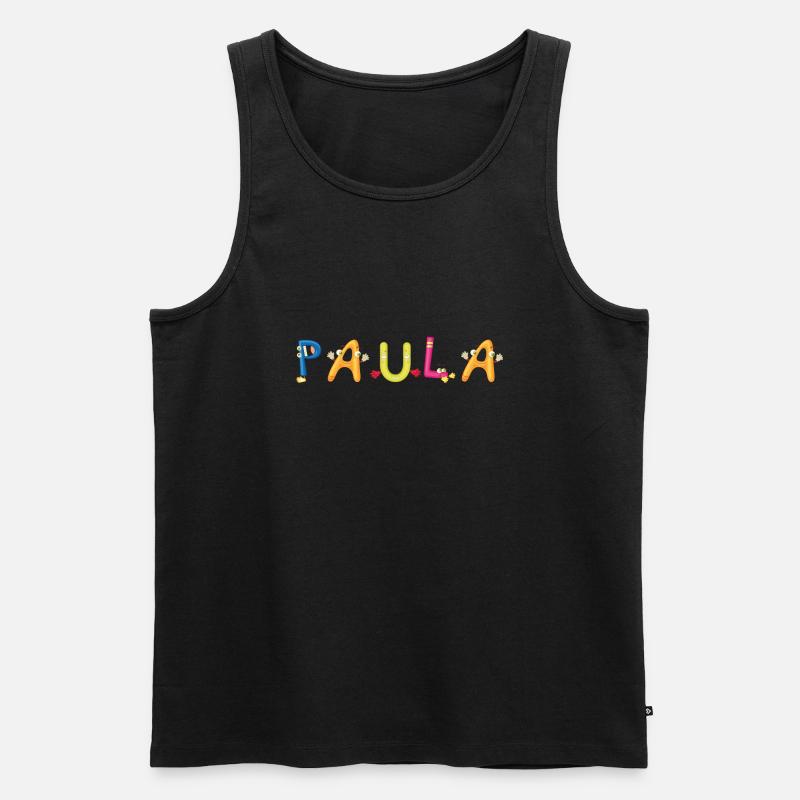 Paula - Männer Premium Bio Tank Top - Schwarz