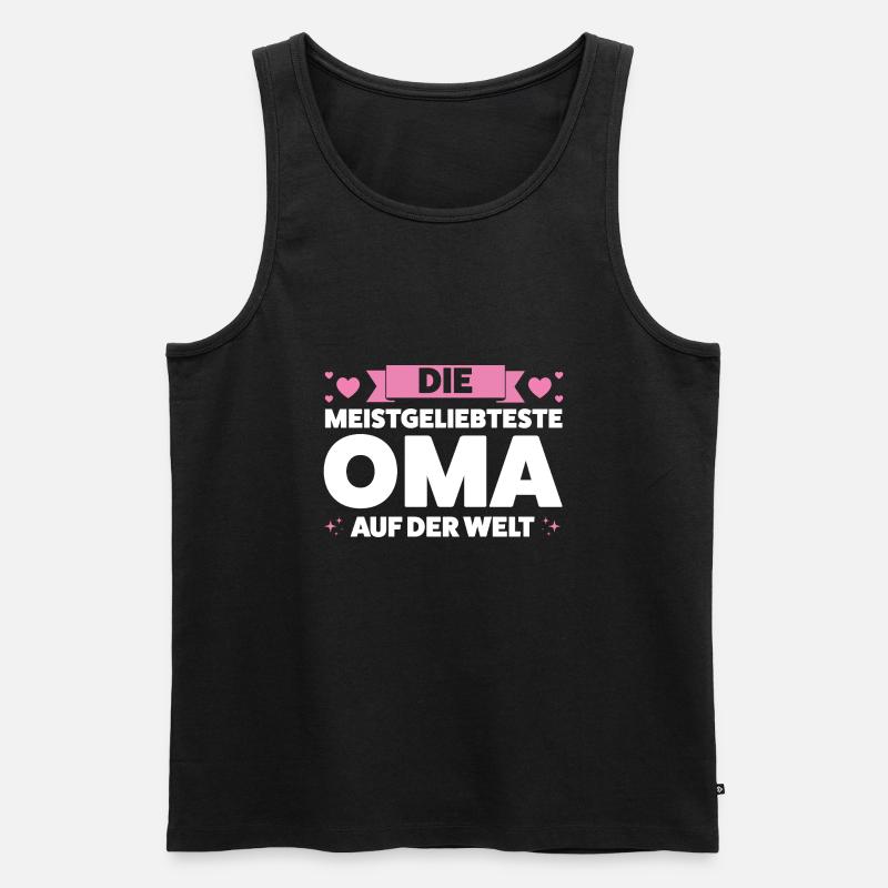 Oma Großmutter Großmütter Geschenk - Männer Premium Bio Tank Top - Schwarz