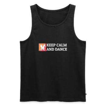 Dancing Dance Music - Männer Premium Bio Tank Top - Schwarz - Vorne - Michal (187cm)