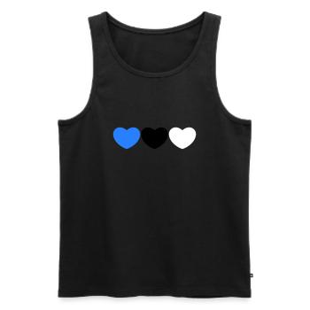 Estnisches Herz - Männer Premium Bio Tank Top - Schwarz - Vorne - Michal (187cm)
