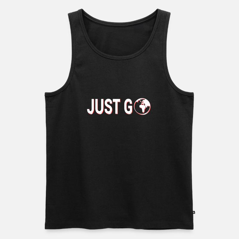 JUST G0! - Männer Premium Bio Tank Top - Schwarz