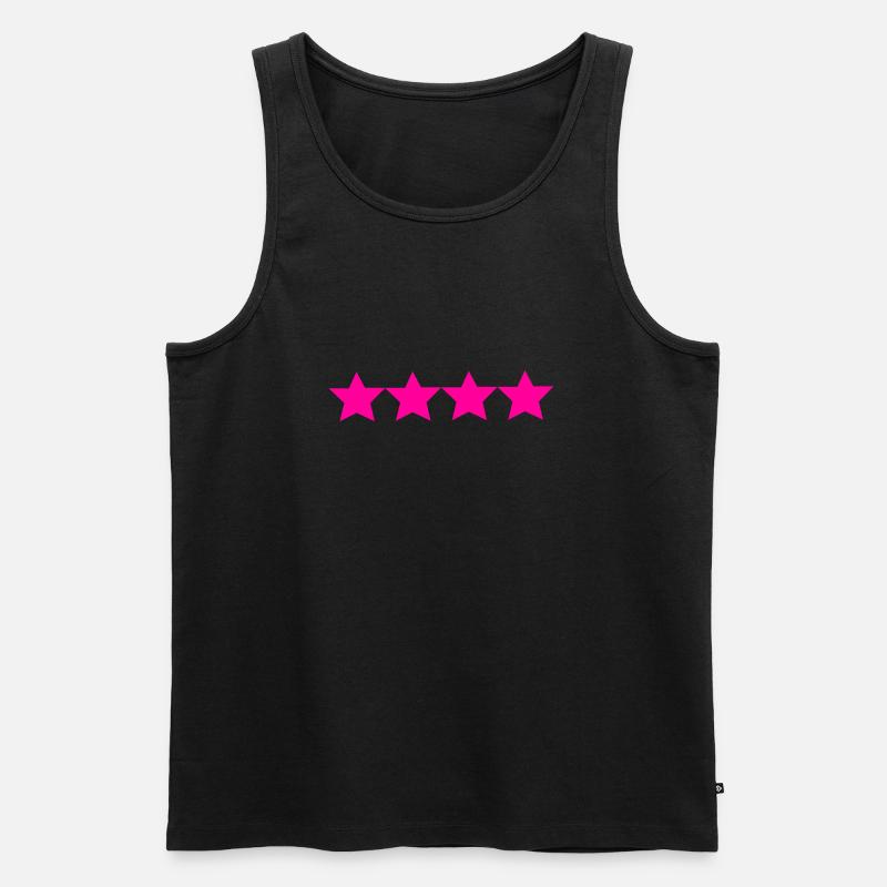 4sterne - Männer Premium Bio Tank Top - Schwarz