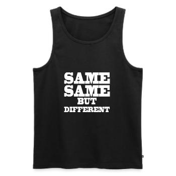 Same Same but Different - Männer Premium Bio Tank Top - Schwarz - Vorne - AI Model Male 178 light (178cm)