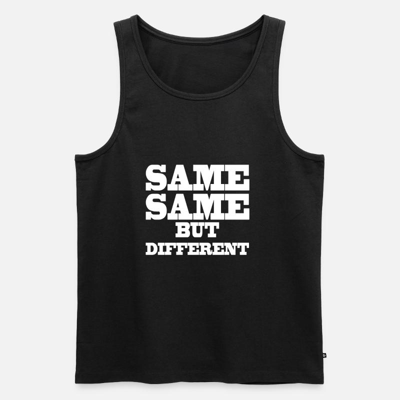 Same Same but Different - Männer Premium Bio Tank Top - Schwarz