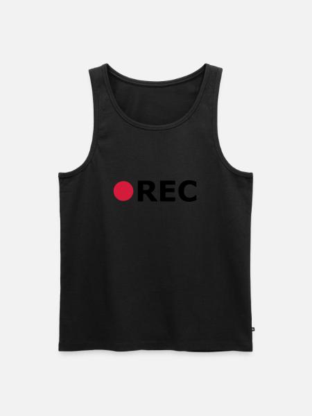 RECORD - Männer Premium Bio Tank Top - Schwarz