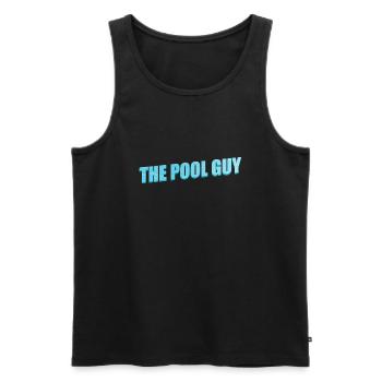 Je suis le leader de la piscine et j’adore les comprimés de chlore - Débardeur bio Premium Homme - noir - Devant - AI Model Male 178 light (178cm)