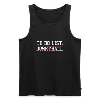 Sport To Do List Jorkyball - Men's Premium Organic Tank Top - black - Front - Michal (187cm)