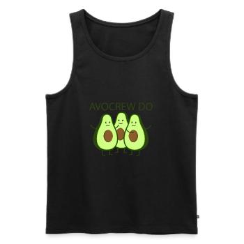 Avocado Team - Männer Premium Bio Tank Top - Schwarz - Vorne - Michal (187cm)
