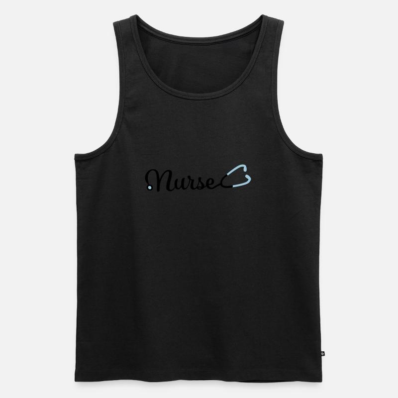 Krankenschwester - Männer Premium Bio Tank Top - Schwarz