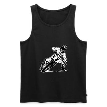 Flat Track Racer - Speedway - Débardeur bio Premium Homme - noir - Devant - AI Model Male 178 light (178cm)