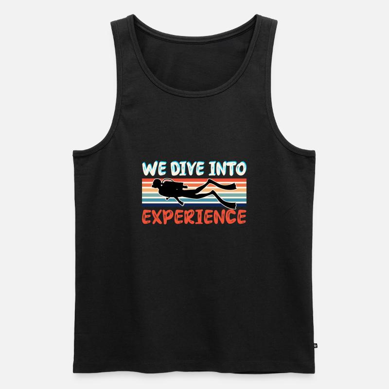 We Dive Into Experience - Men's Premium Organic Tank Top - black