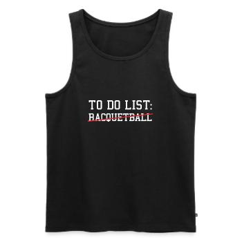 Sport To Do List Racquetball - Débardeur bio Premium Homme - noir - Devant - Michal (187cm)