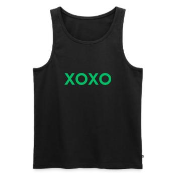 XOXO - Männer Premium Bio Tank Top - Schwarz - Vorne - AI Model Male 178 light (178cm)
