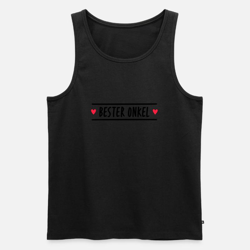 Bester Onkel - Männer Premium Bio Tank Top - Schwarz