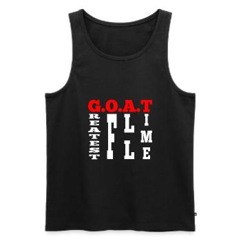 GOAT - Débardeur bio Premium Homme - noir - Devant - Michal (187cm)
