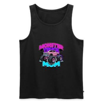 Lustiges Monster Truck Mama Mutter für Frauen - Männer Premium Bio Tank Top - Schwarz - Vorne - AI Model Male 178 light (178cm)
