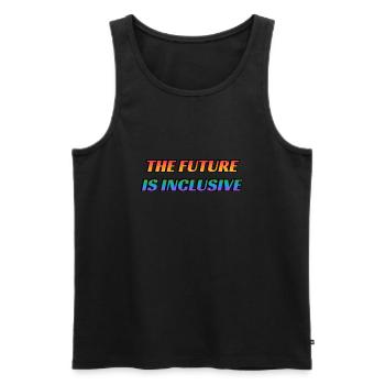 The Future Is Inclusive - Men's Premium Organic Tank Top - black - Front - AI Model Male 178 light (178cm)