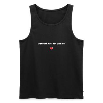 Together everything is possible - family gift idea - Men's Premium Organic Tank Top - black - Front - AI Model Male 178 light (178cm)