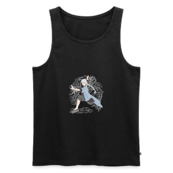 Tai chi kung fu fille - Débardeur bio Premium Homme - noir - Devant - AI Model Male 178 light (178cm)