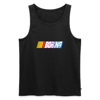 course de nascar ennuyeuse - Débardeur bio Premium Homme - noir - Devant - AI Model Male 178 light (178cm)