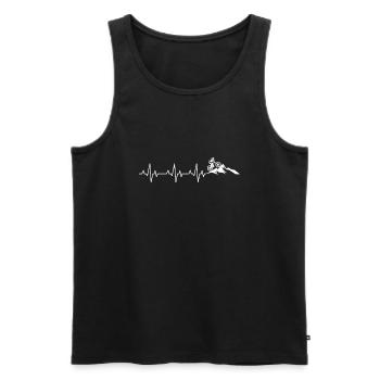 Mountainbiker Fahrrad Radsport - Männer Premium Bio Tank Top - Schwarz - Vorne - Michal (187cm)