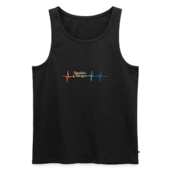 Ramadan Kareem Heartbeat - Men's Premium Organic Tank Top - black - Front - Michal (187cm)