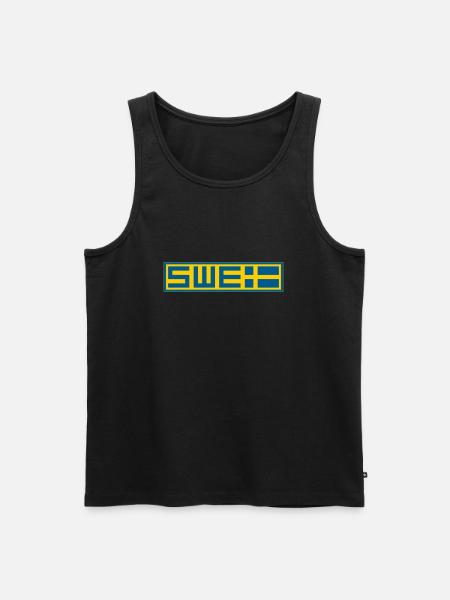Schwedisch - Männer Premium Bio Tank Top - Schwarz