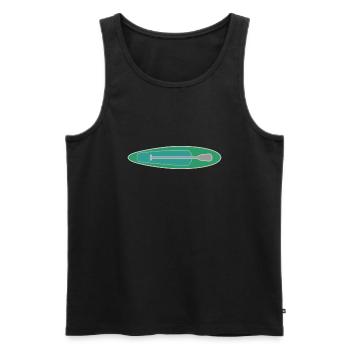 SUP Board - Männer Premium Bio Tank Top - Schwarz - Vorne - Michal (187cm)