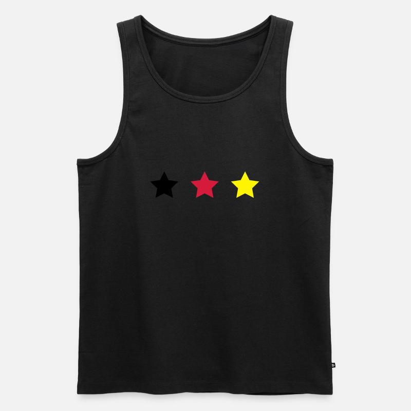 Deutschland Sterne - Männer Premium Bio Tank Top - Schwarz