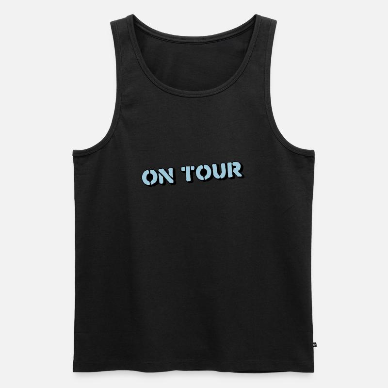 on tour - Männer Premium Bio Tank Top - Schwarz