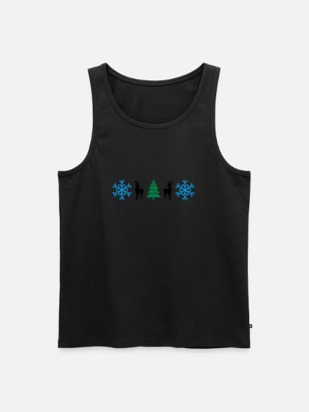 weihnachtsmuster_02 - Men's Premium Organic Tank Top - black