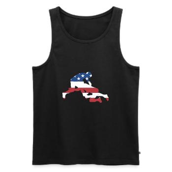 Sport Us Flag Kabaddi - Men's Premium Organic Tank Top - black - Front - AI Model Male 178 light (178cm)