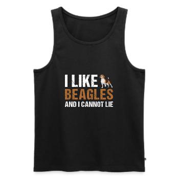 J’aime Beagle et je ne peux pas mentir - Débardeur bio Premium Homme - noir - Devant - Michal (187cm)