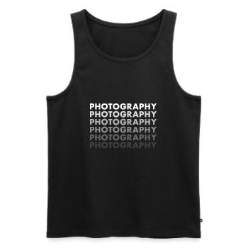 Photographe Photographie - Débardeur bio Premium Homme - noir - Devant - Michal (187cm)