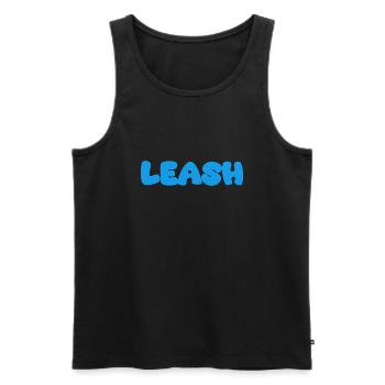 Leash Name Blue - Men's Premium Organic Tank Top - black - Front - AI Model Male 178 light (178cm)