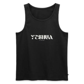 Yeshua - Männer Premium Bio Tank Top - Schwarz - Vorne - Michal (187cm)
