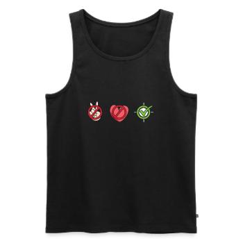Hunter Peace Love Hunting - Men's Premium Organic Tank Top - black - Front - Michal (187cm)